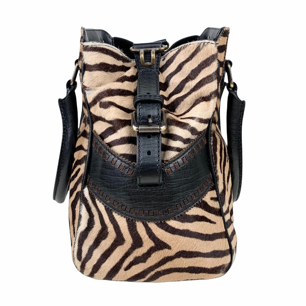 FENDI Zebra-Print Calf Hair Bag Du Jour - Picture 6 of 16